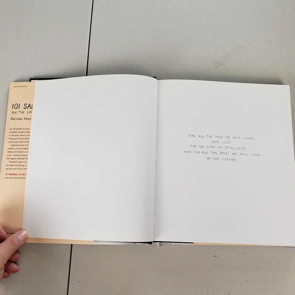 101 Salivations For the Love of Dogs Rachael Hale Hardcover Photography Book